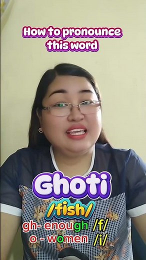 How to pronounce Ghoti #pronunciation #reading