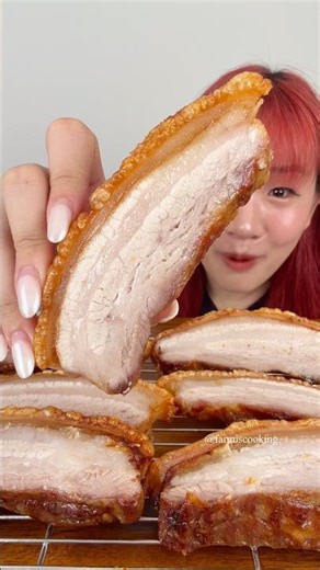 #แจกสูตร #หมูกรอบ ทำง่ายในหม้อทอดไรน้ำมัน🥓 #ทำอาหาร #cooking #recipe #crispypork #mukbang
