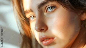 Beauty woman healthy clean skin beautiful female young model