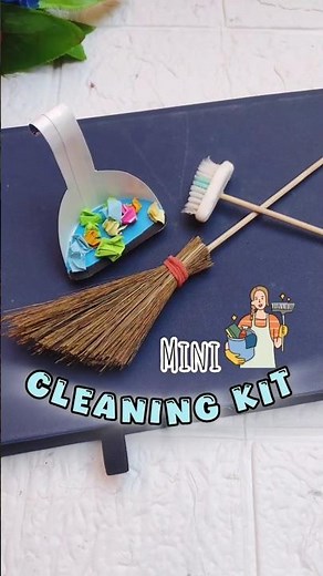 DIY Mini Cleaning Kit – Tiny Broom, Dustpan & Brush! Super Cute & Useful #craftideas #craftfromwaste