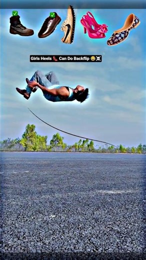 Girls Heels 👠 Can Do Backflip 😂☠️ #shorts #Filp #ashortaday