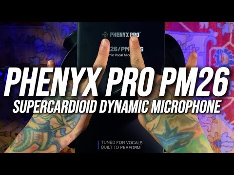 Phenyx Pro PM-26 Supercardioid Dynamic Microphone UNBOXING & REVIEW!