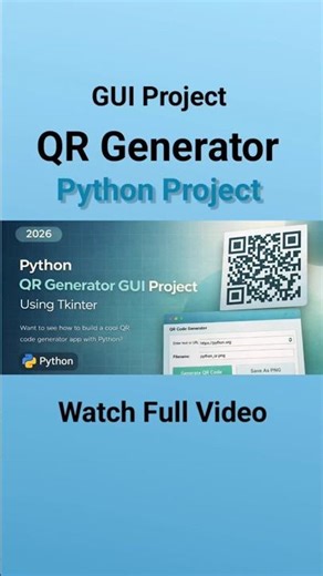 Build a QR Code Generator in Python | GUI Project Using Tkinter | Fast Code
