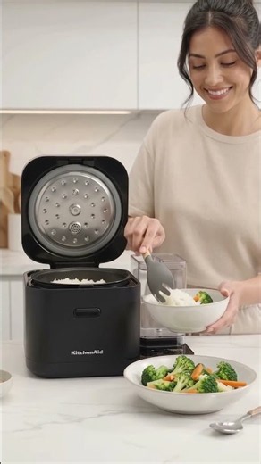 KitchenAid Smart Rice Cooker 🍚 | 21 Cooking Presets & Built-In Steamer #shorts #cooker #shorts