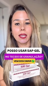 Drª Uiara Oliveira | Enfermeira Estomaterapeuta on Instagram: "✨Será que podemos utilizar o saf-gel no tecido de granulação? Se você já teve essa dúvida se liga nesse reels! E se você quer aprender mais sobre o tratamento de feridas, siga já @doutorauiara"