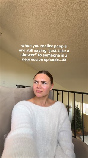 Alex | Depression-Friendly Living on Instagram: "I swear... some of the things people still say to someone struggling with depression make me want to scream into a pillow🙄 Let’s be real — if showering was all it took to cure depression... we’d all be perfectly clean and cured by now. The truth is, when you’re deep in a depressive episode, even the most basic hygiene tasks can feel impossible. And hearing “just do it” only adds more guilt to something that already causes so much shame/embarrassm
