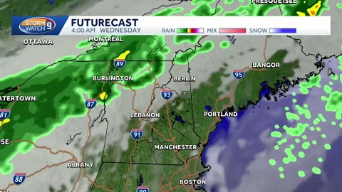 New Hampshire hourly weather: Track storm chances Tuesday, steady rain Wednesday