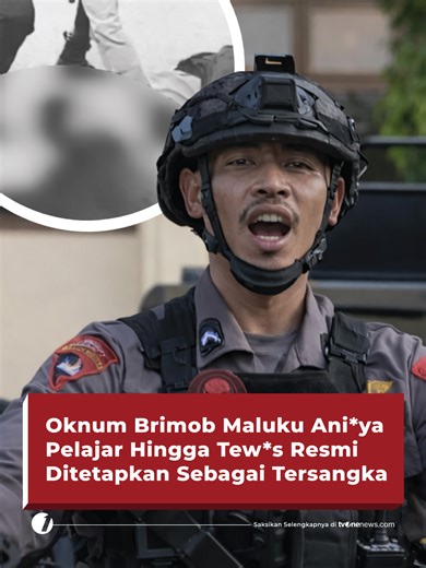 Oknum anggota Brigade Mobil (Brimob) Polda Maluku berinisial Bripda MS resmi ditetapkan sebagai tersangka atas dugaan penganiayaan terhadap pelajar AT (14) di Kota Tual hingga meninggal dunia. Penetapan tersangka dilakukan Polresta Tual setelah pemeriksaan. Pelaku dibawa ke Mapolda Maluku di Ambon untuk proses hukum dan sidang kode etik. Kakak korban NS (15) juga mengalami patah tulang tangan kanan. Pihak kepolisian menyatakan proses hukum akan berjalan transparan. Simak video selengkapnya di ht