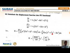 Lecture Video 15_18ME61_Module 1_Rayleigh Ritz Method Problem 3_Vinod Biradar