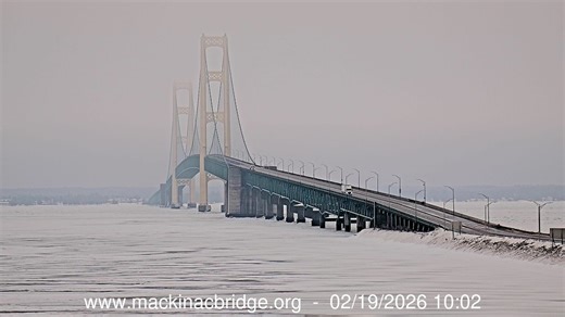 Mackinac Bridge reopens after 7 hour closure due to falling ice; fog warning