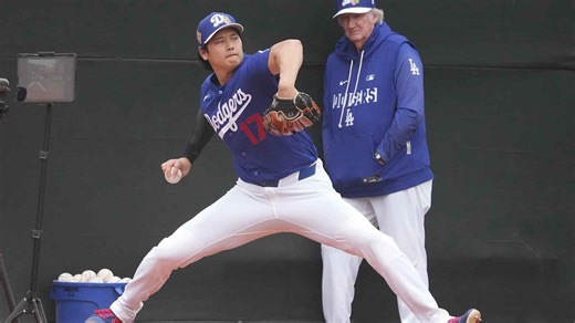 Shohei Ohtani's arm already firing on all cylinders at Dodgers spring training