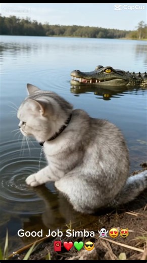 Good job Simba. You did it ! WOW. #effect #fun #play #happy #alligator