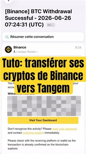Tutorial: How to transfer Bitcoin (your crypto) from Binance to Tangem