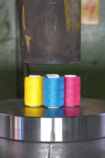 Hydraulic press vs thread spools