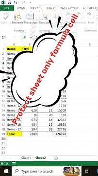 Protect Only Formula Cells in Excel | Hide Formulas & Allow Editing Other Cells (Easy Trick) #excel