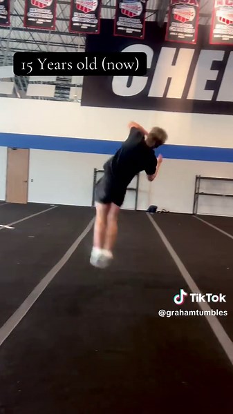 My tumbling progress over the years 🫣 #cheetahs ##ceocp #tumbling #flips #cheerathletics #largecoed #fyp