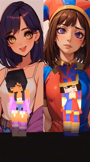 Me too dance cover by Pomni and Aphmau. Who nailed it? #minecraftshorts #Aphmau #pomni #Gaming | Railborn