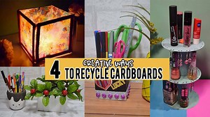 4 Creative Ways To Recycle Cardboards| How To Recycle Cardboard Box 👇👇 https://youtu.be/8cpVaejNpTk #recycle #crafts | 𝓜𝓲𝓼𝓼𝓭𝓮𝓫𝓫𝓲𝓮𝓓𝓲𝔂