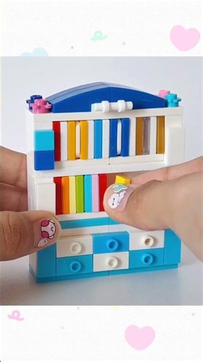 🌈📚 Colorful LEGO-styled Bookshelf 🧱✨ | Fun Toy Build #shorts #lego