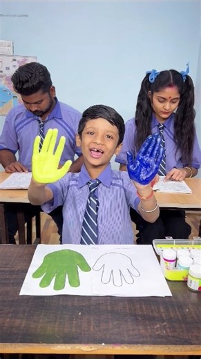 Painting Hand Part-3 ✋😍 #trending #school #funny #shortsfeed #comment