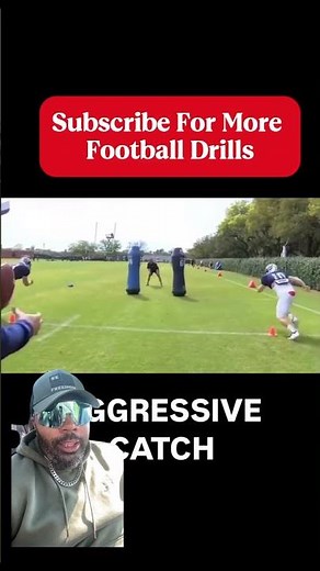 Youth Football WR Competitive Drill (Aggressive Catch Training)
