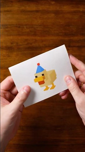 Minecraft Pop Up Birthday Cake - DIY Greeting Card 🎂🐓