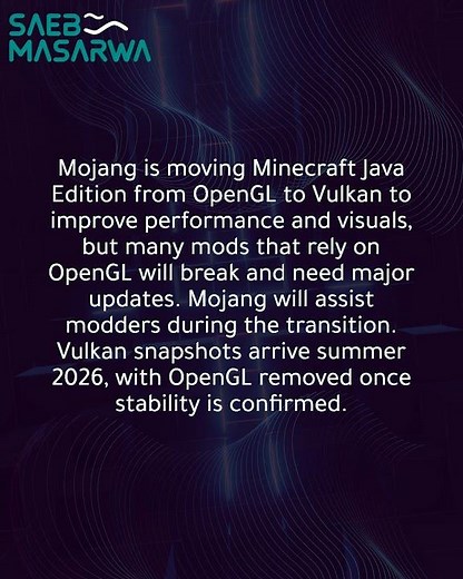 Minecraft Java shifts to Vulkan, causing trouble for mods