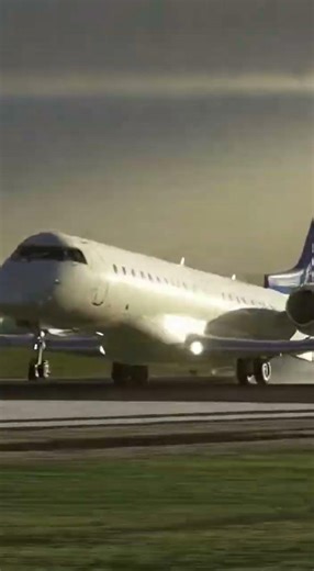Regional Jet Slams Down in Gusty Winds A regional jet makes a fast unstable descent and hits the r