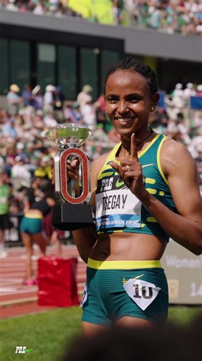 History was made in Eugene 💫 Gudaf Tsegay tore through the 5000m at the 2023 Diamond League Final, stopping the clock at a world-record time and stamping her name into the history books 😤 #PreClassic