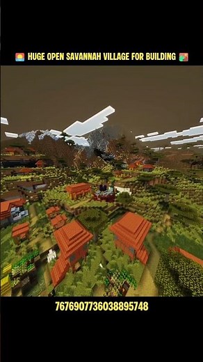 🌅🏜️ Huge Open Savannah Village Seed | Minecraft Bedrock 26 #minecraft