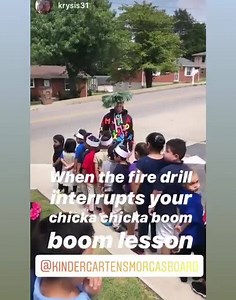 153K views · 5.7K reactions | This is how real life our classroom is. I’m the middle of a Chicka Chicka Boom Boom lesson we had a fire drill. Outside. Barefoot. In a sweatsuit. 95 degrees.  | Kindergarten Smorgasboard | Facebook