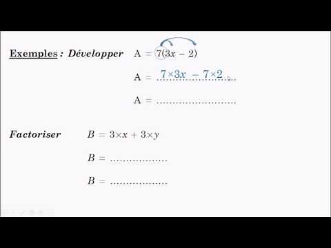 Niveau 5 ème : CL3 - Développer et factoriser