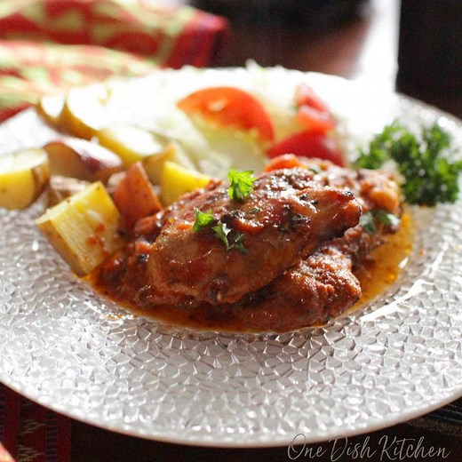 Mini Crock Pot Italian Chicken For One
