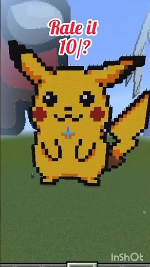 Pikachu pixel art in Minecraft part #12