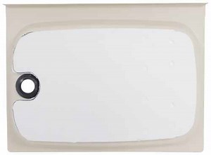 Better Bath RV Shower Pan - Left Hand Drain - 32-1/8" Long x 24" Wide - Parchment Lippert RV Showers