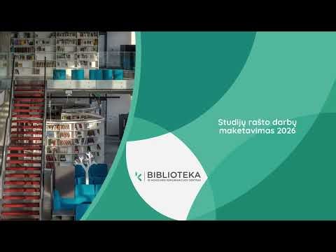 Studijų rašto darbų maketavimas 2026