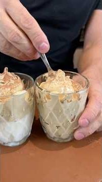 3 ingredients, 10 minutes, and you've got a wonderful Italian coffee cream! #recipes #coffee