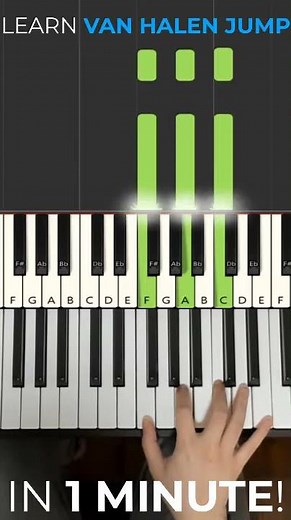 How to play JUMP by Van Halen on Piano in Under 1 Minute
