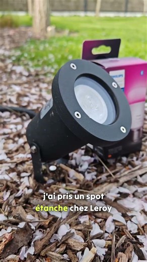 #garden #connected #colorful #homeautomation #hightech. A simple waterproof spotlight and a conne...