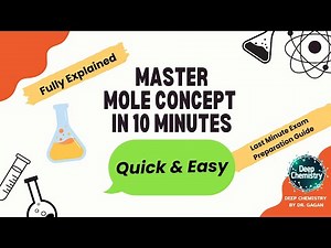 Want to Master Mole Concept in 10 Minutes? | Quick Short Notes 📝 | Easy Tricks| Deep Chemistry