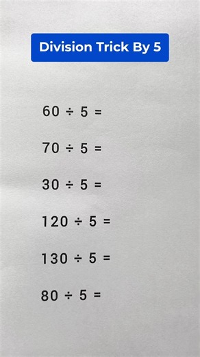 Easy Division Trick by 5 #mathematics #maths #shorts #trendingshorts #education