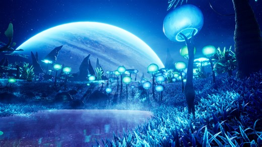 Alien Bioluminescent Swamp, Justin Davis