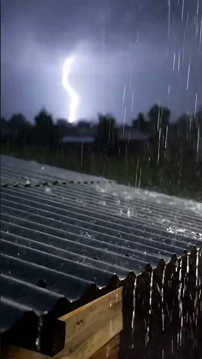 Relentless Midnight Storm Over Rural Tin Rooftop #rain #deepsleep #rainoundforsleep #relax
