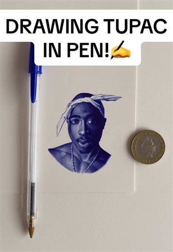 What do you think of my TUPAC drawing? ✍️ who shall I draw next? #TUPAC #rap #art #draw #fyp @BIC STATIONERY EU @Sullen Art Co. @Inked Magazine @UNILAD Sound @LADbible @UNILAD @Pubity