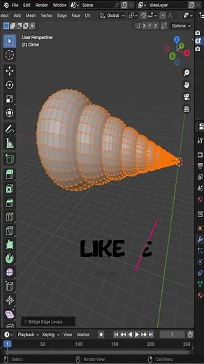 Blender 3d How to make a Seashell 😤🌎🧩🐚 #blender #seashell #3d #3danimation #tutorial