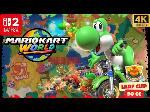 Mario Kart World - Leaf Cup 50CC with Yoshi Grand Prix Gameplay | Switch 2 No Commentary