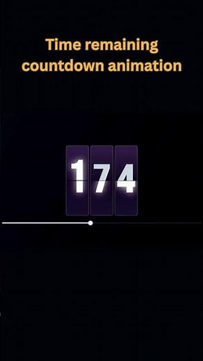 Time Remaining Animated Number Countdown Tool