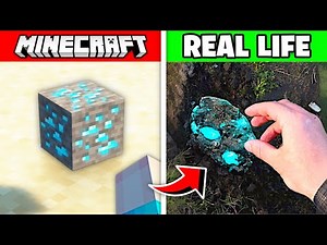 MINECRAFT vs REAL LIFE (Blocks, Items, Mobs)