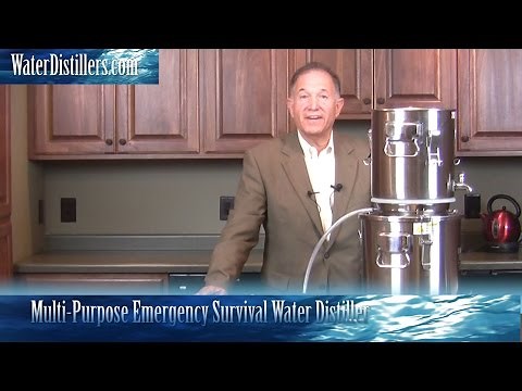 Emergency Non-Electric Multi-Purpose Water Distiller and Gravity Filter Setup
