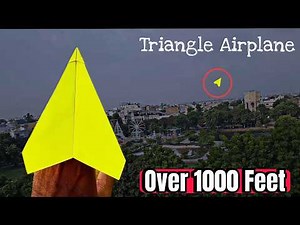 How to Make a PAPER AIRPLANE EASY | Best Triangle Plane that Flies Far, paper plane triangle